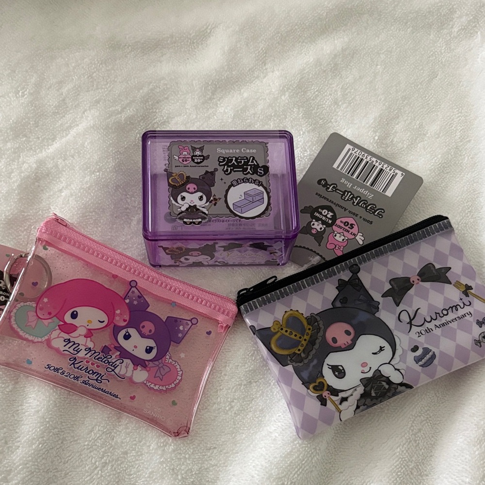 SANRIO NWT Kuromi & My Melody 3 Pc Bundle 50 & 20 Yr Anniversary